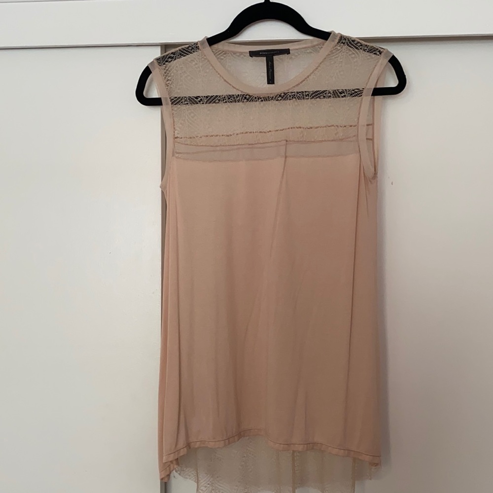 Sheer/lace back top